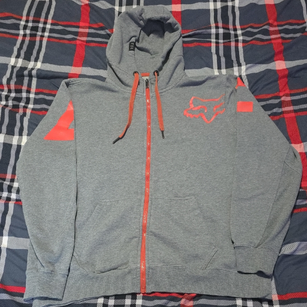 Fox Gray and Red Hoodie